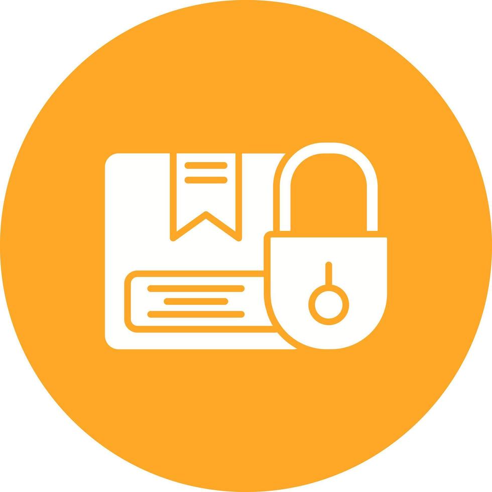 Package Security Glyph Circle Icon vector