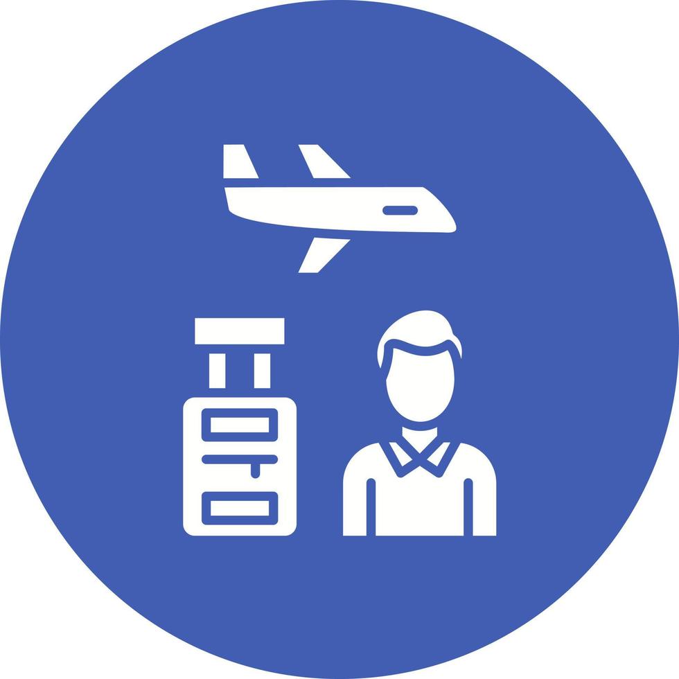 Traveler Male Glyph Circle Icon vector