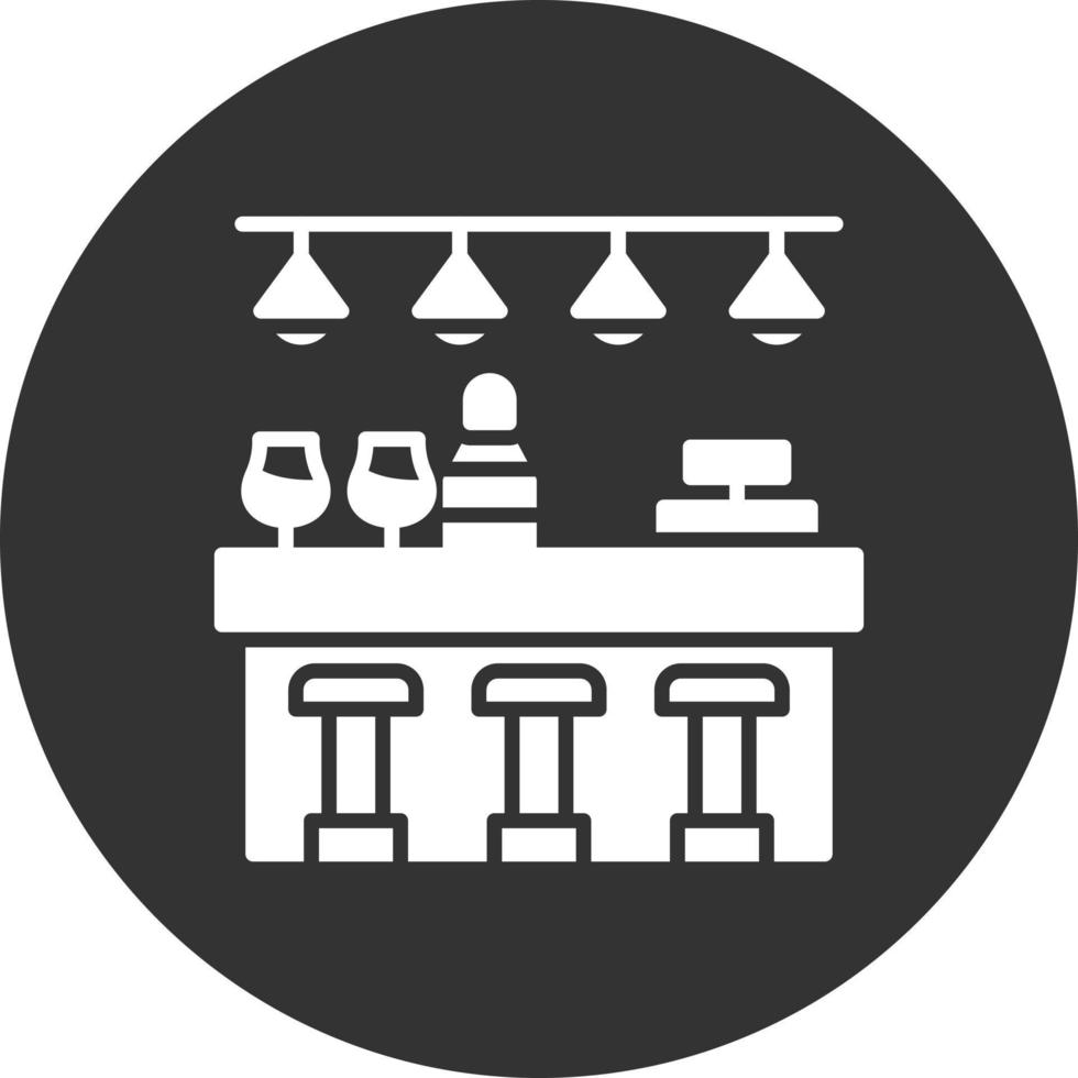 Bar Counter Creative Icon Design vector