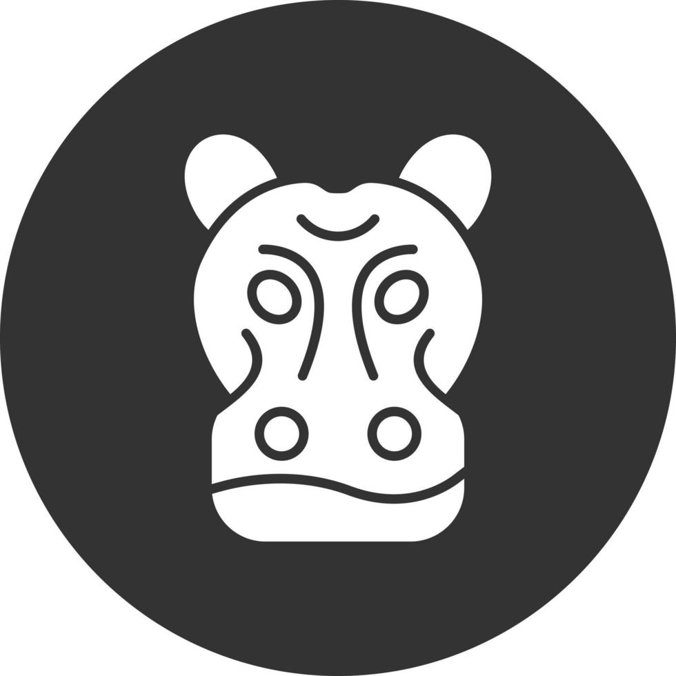 diseño de icono creativo de hipopótamo vector