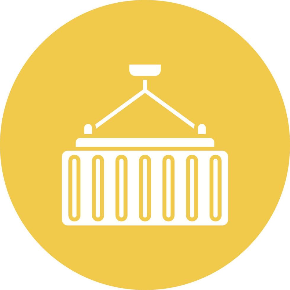 Container Glyph Circle Icon vector