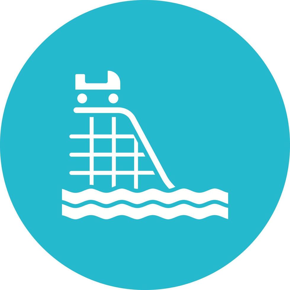 Water Coaster Glyph Circle Icon vector