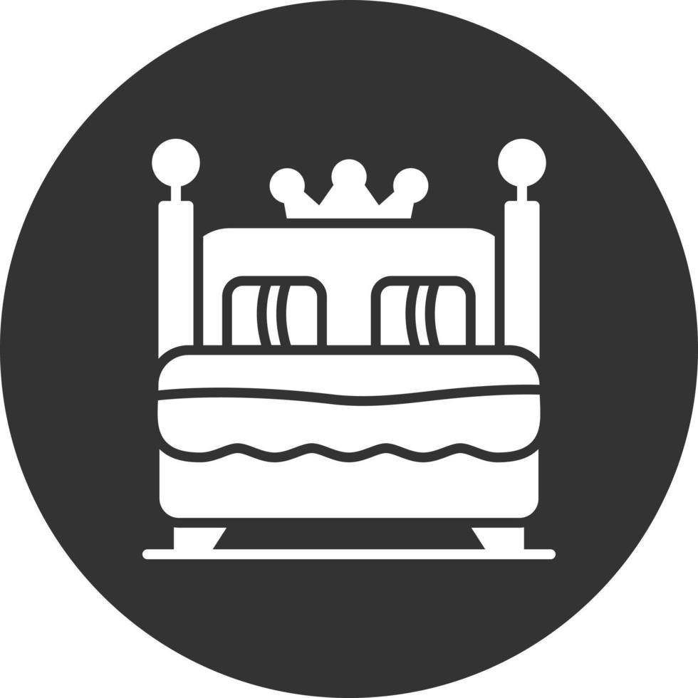 Double Bed Creative Icon Design vector