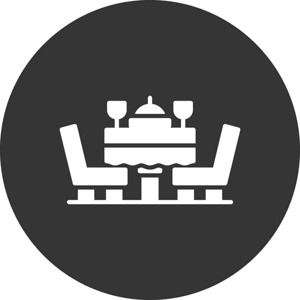 Dinner Table Creative Icon Design vector