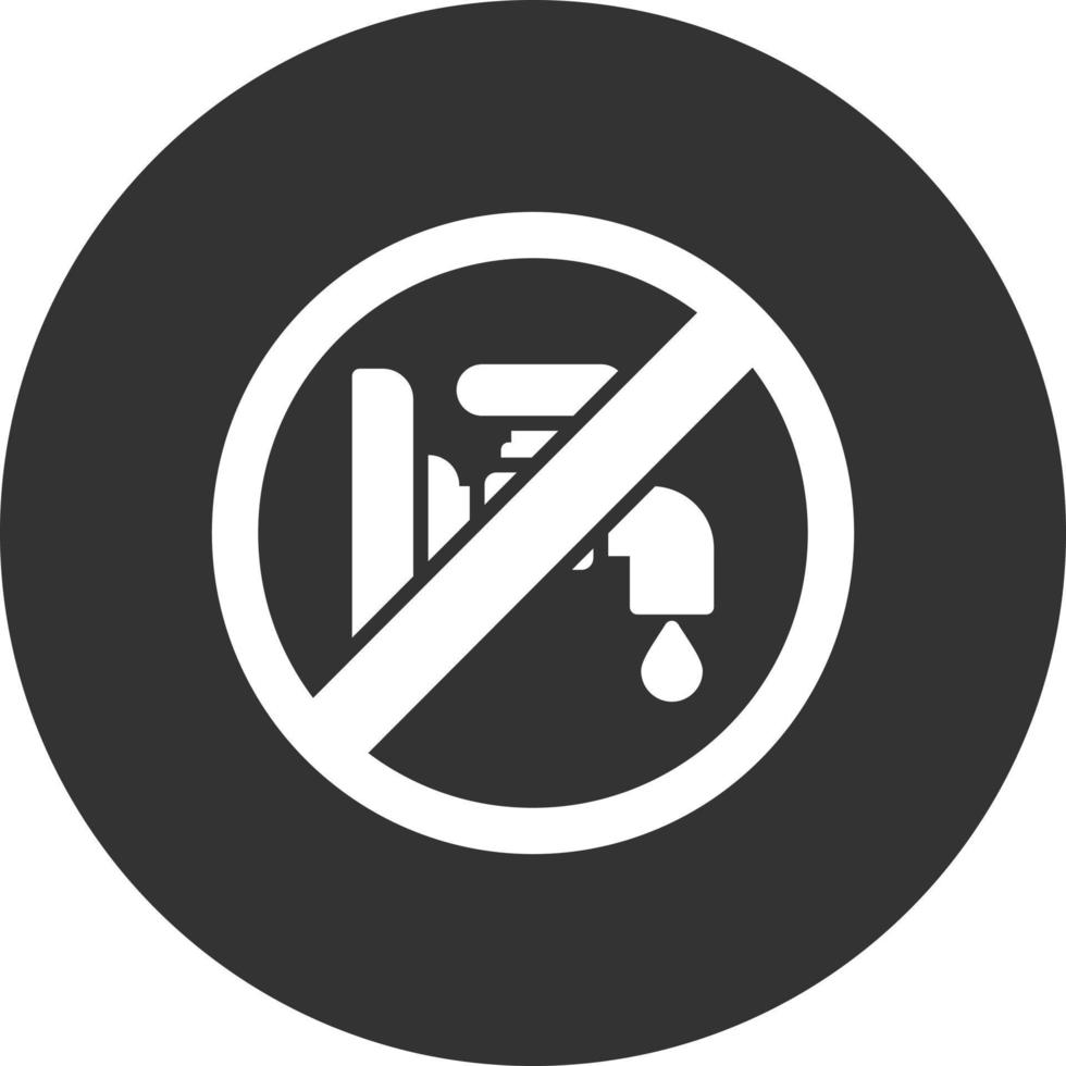 Dont Waste Water Creative Icon Design vector