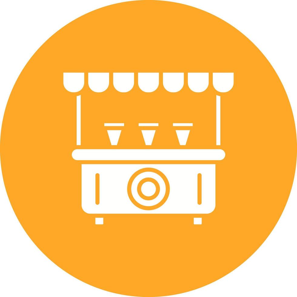 Drinks Stall Glyph Circle Icon vector