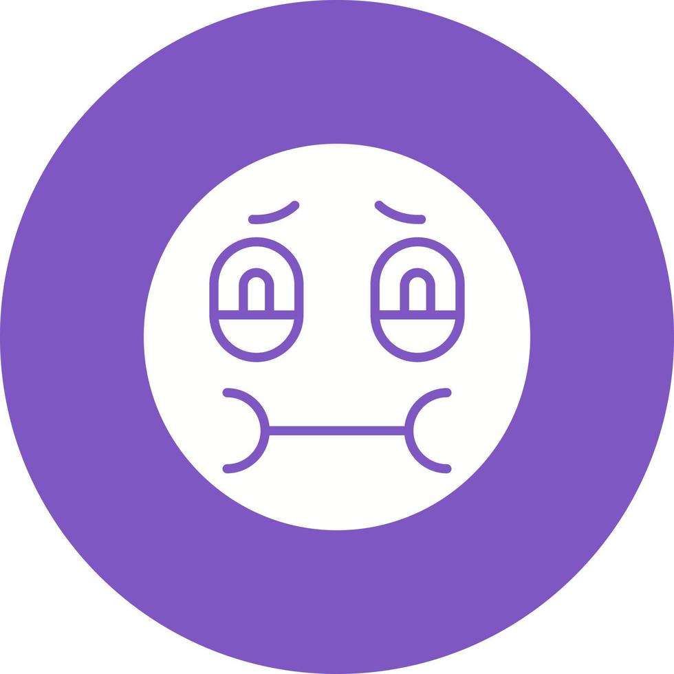 Nausea Glyph Circle Icon vector