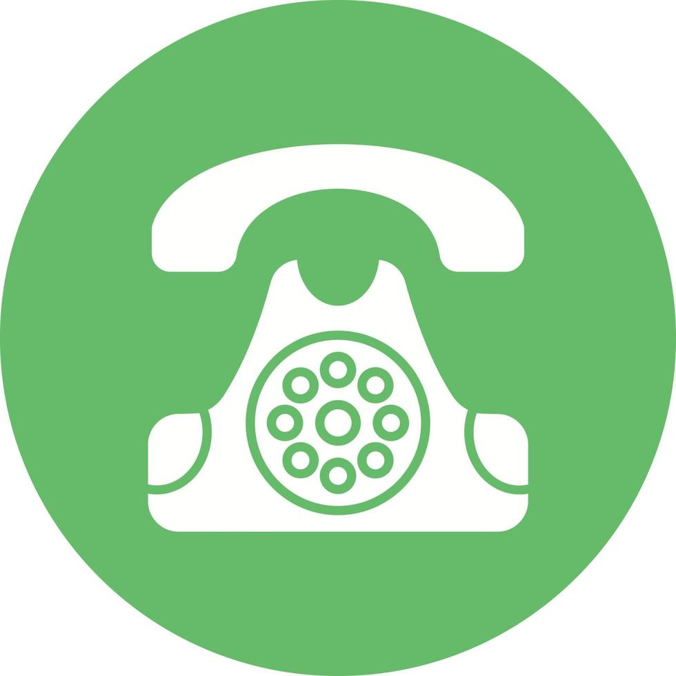 Landline Glyph Circle Icon vector