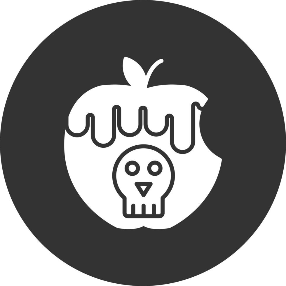 diseño de icono creativo de manzana envenenada vector