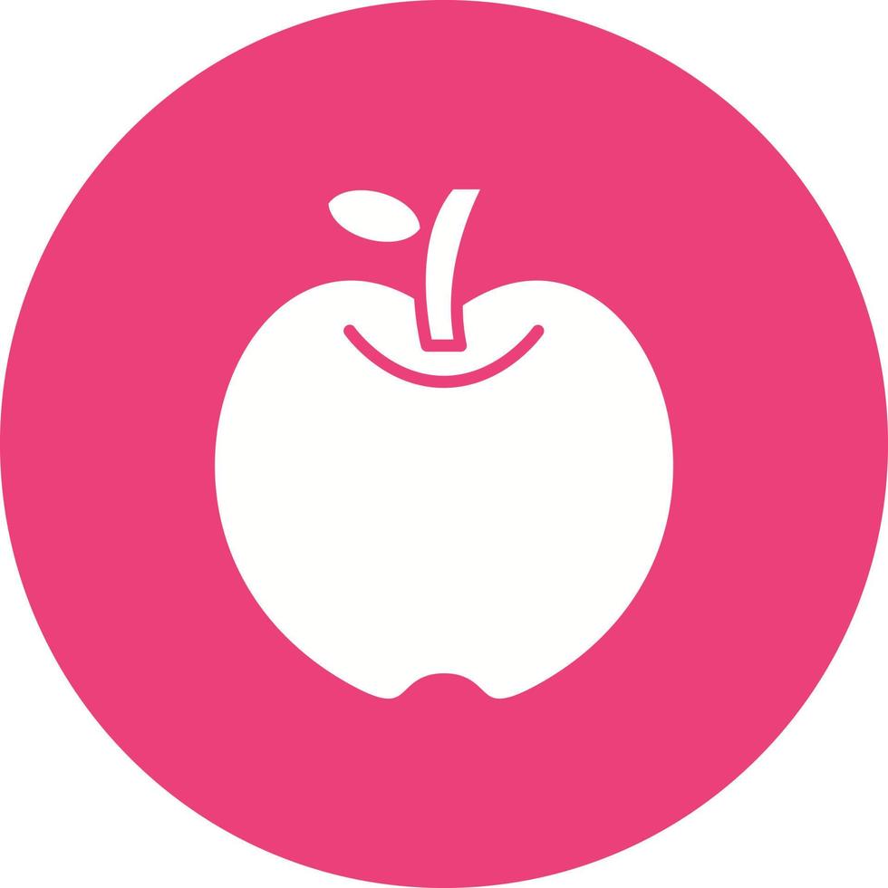 Apple Glyph Circle Icon vector