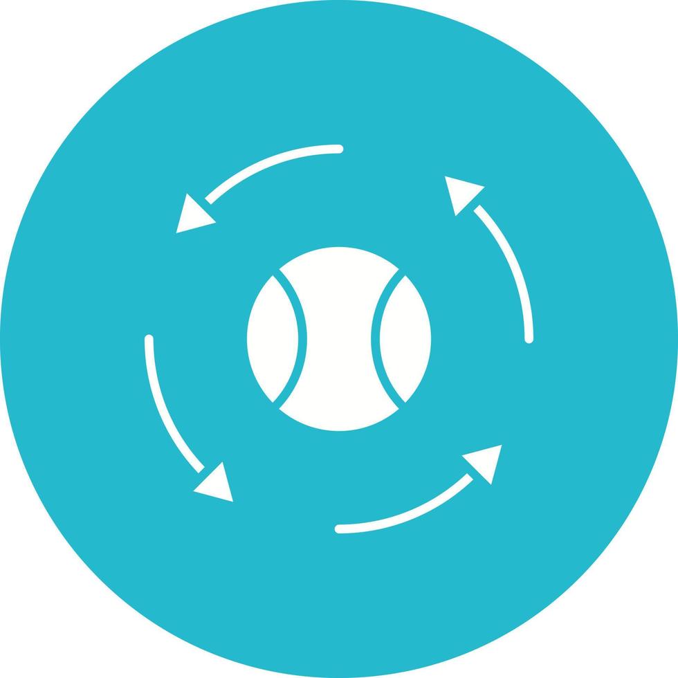 Rotate Glyph Circle Icon vector