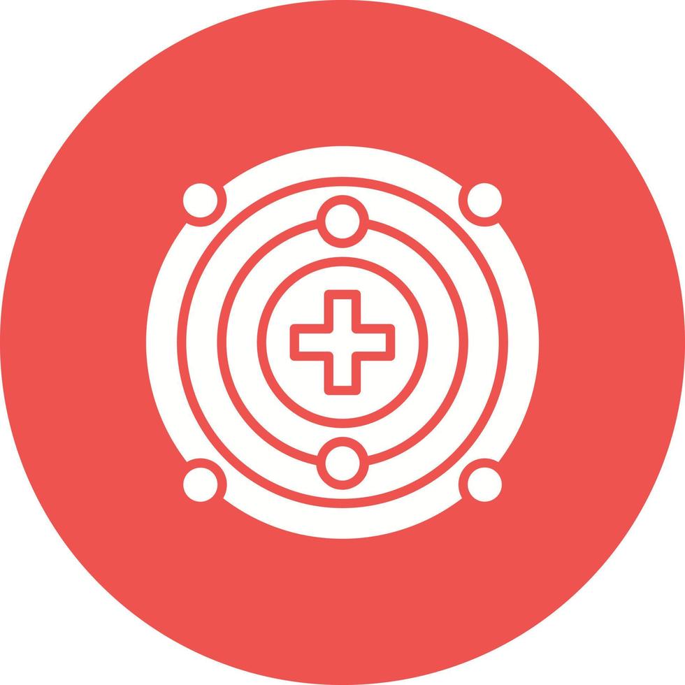 Proton Glyph Circle Icon vector