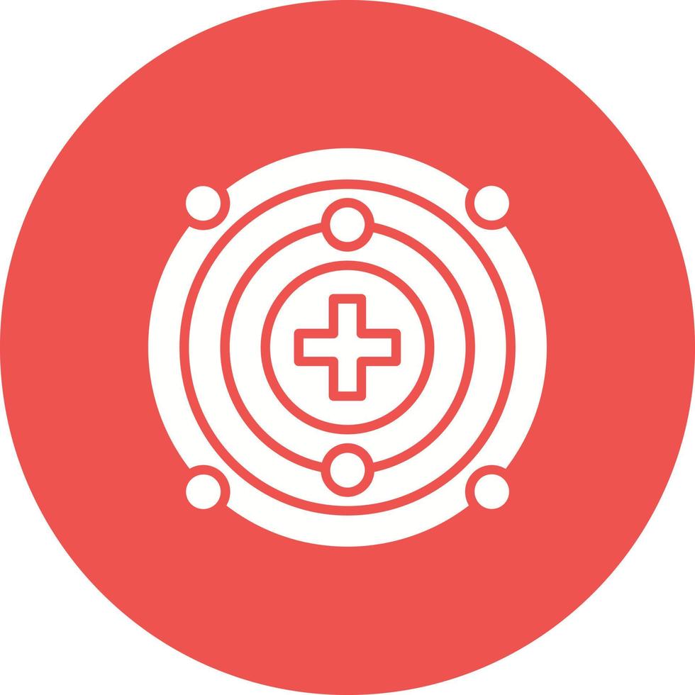 Proton Glyph Circle Icon vector