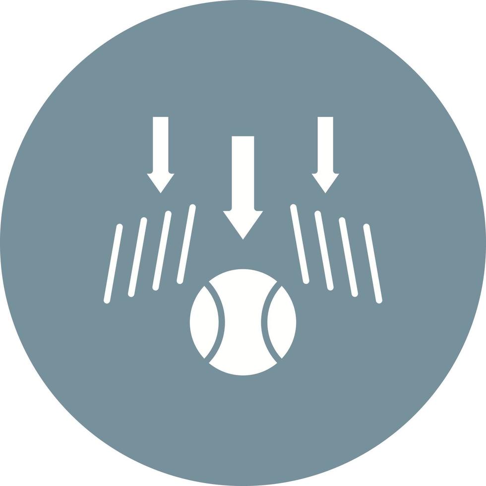 Gravity Glyph Circle Icon vector