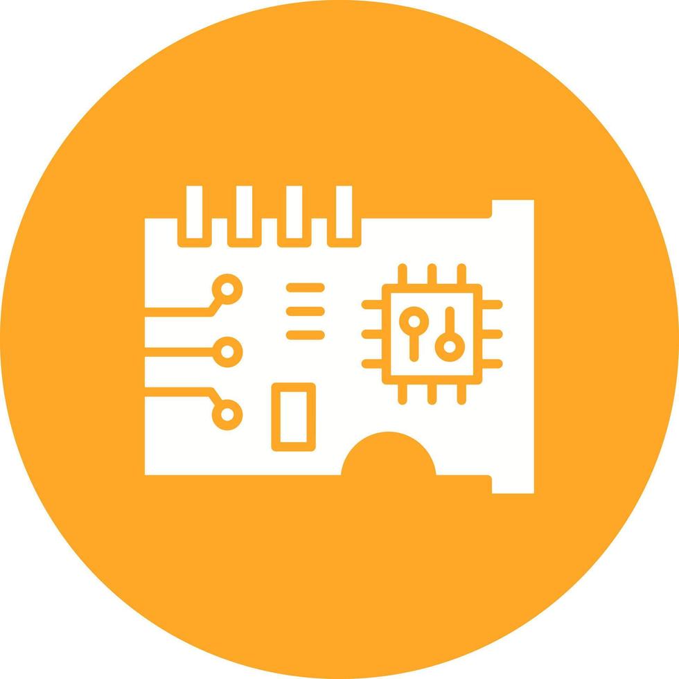 Circut Glyph Circle Icon vector