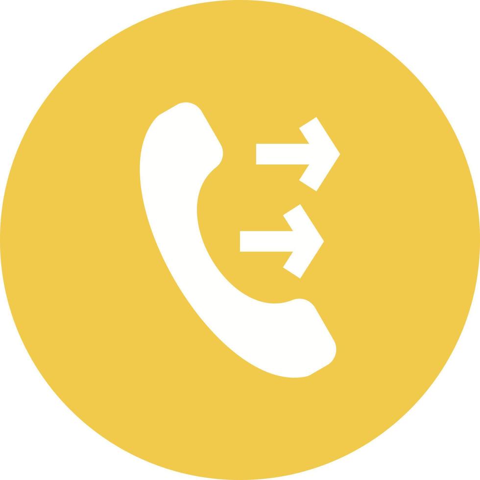 Call Forwarding Glyph Circle Icon vector