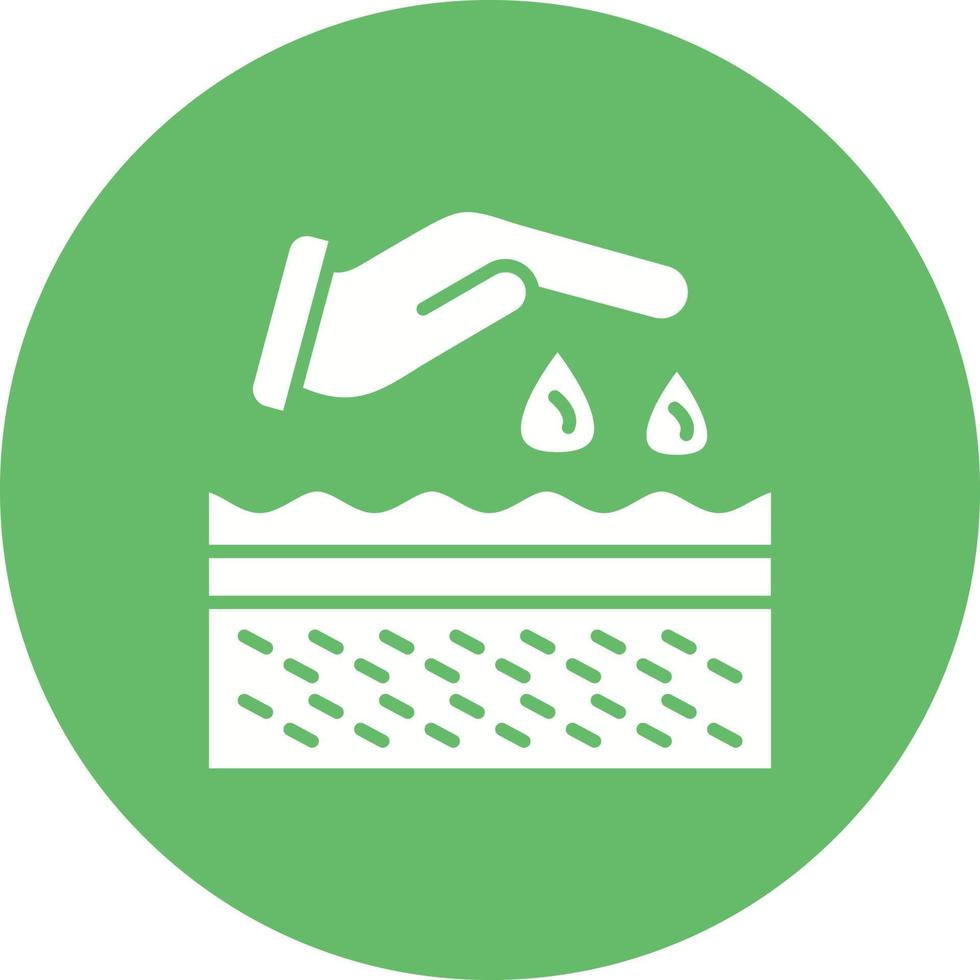 Seedling Glyph Circle Icon vector