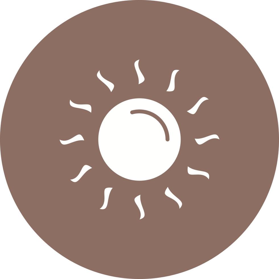 Sun Glyph Circle Icon vector