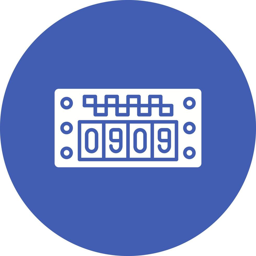 Taxi Meter Glyph Circle Icon vector