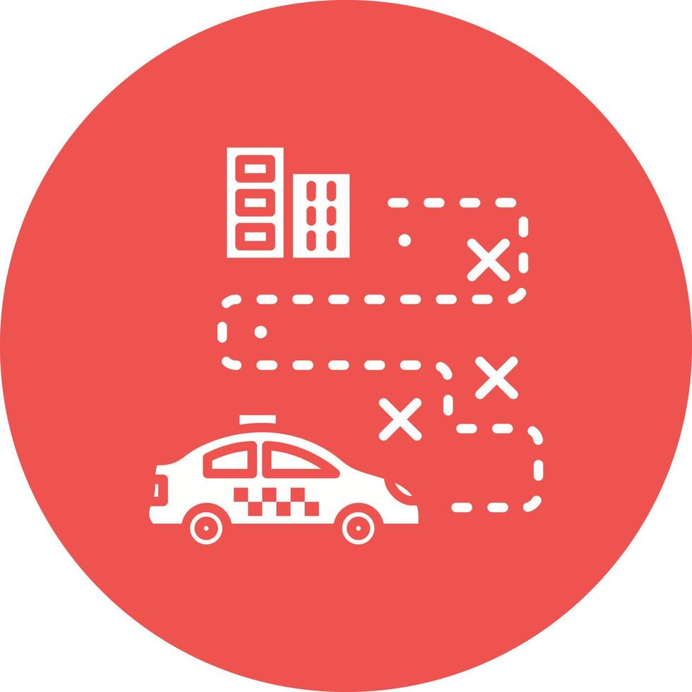 Pathway Glyph Circle Icon vector