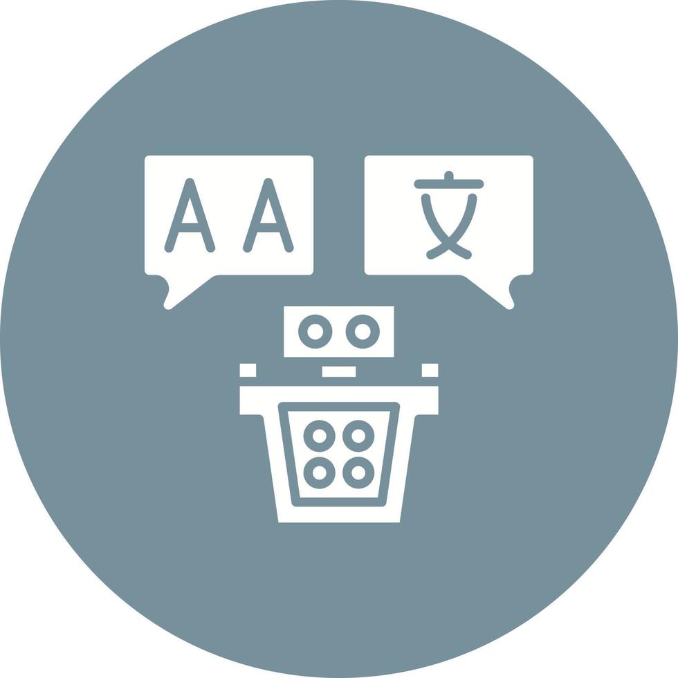 Translator Glyph Circle Icon vector