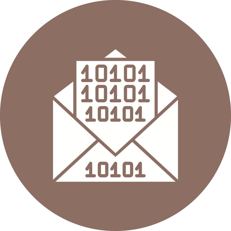Binary Messages Glyph Circle Icon vector