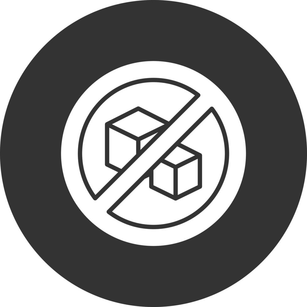 No Sugar Creative Icon Design vector