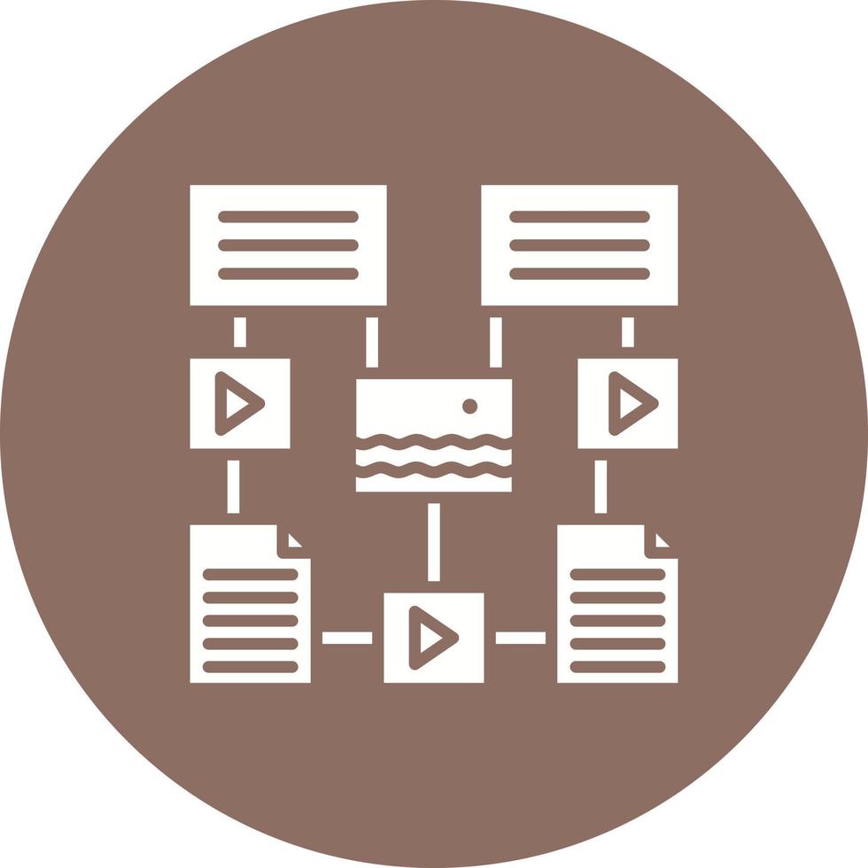 Structured Data Glyph Circle Icon vector