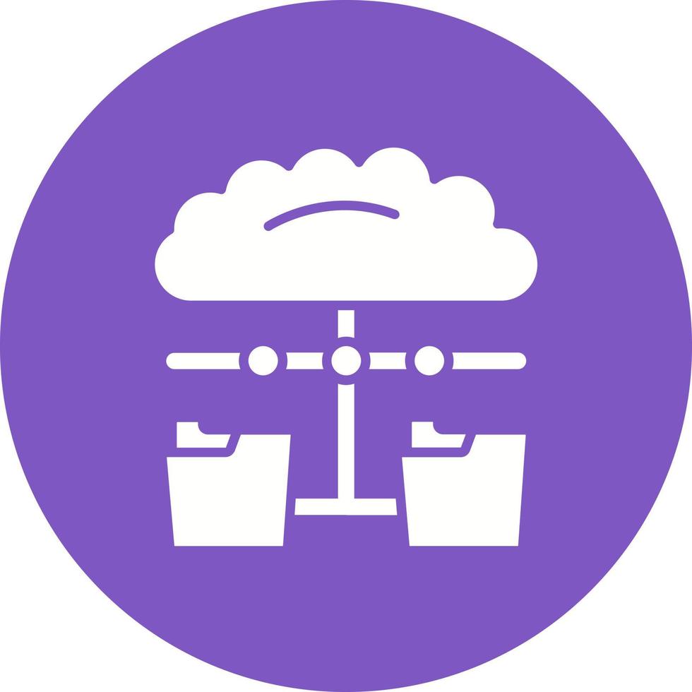 Distributed Data Glyph Circle Icon vector