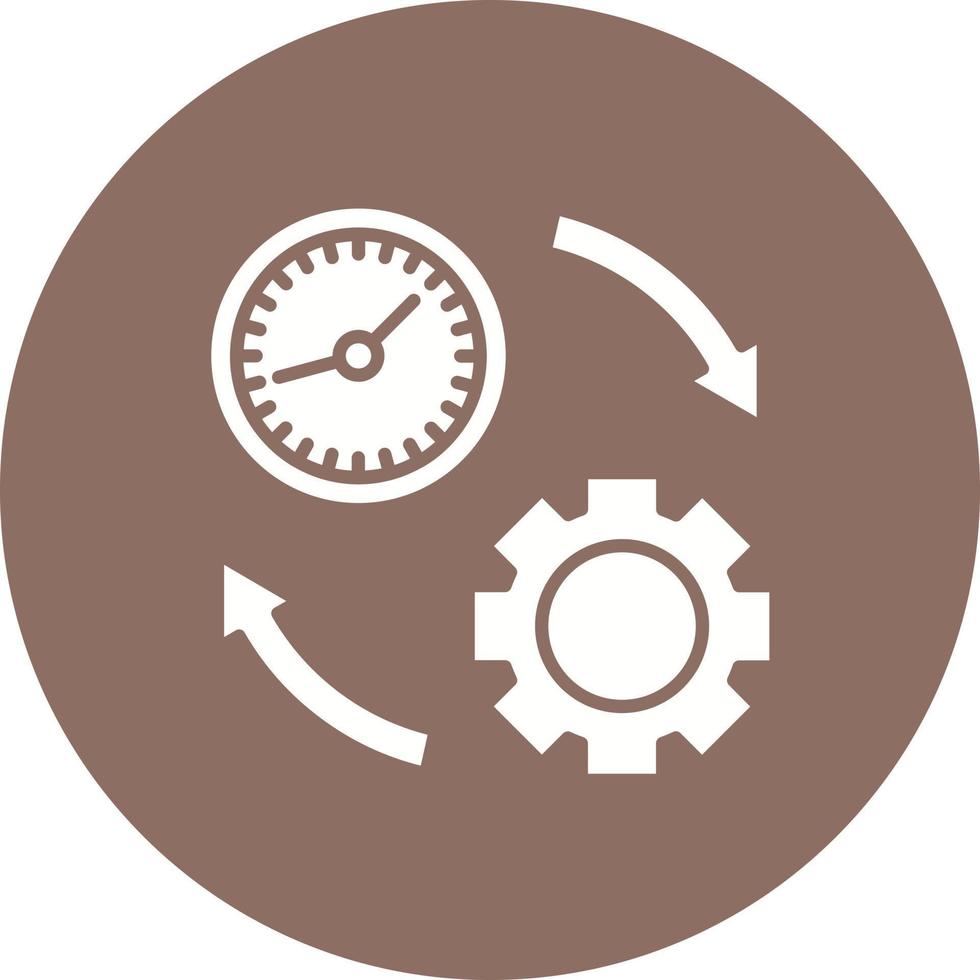 Time Management Glyph Circle Icon vector