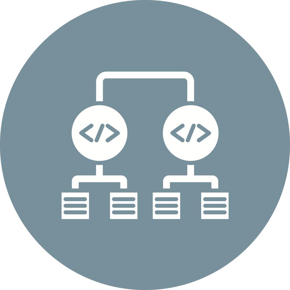 Classification Glyph Circle Icon vector
