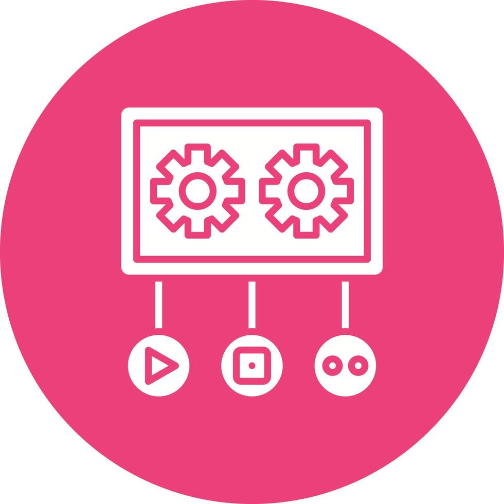 Social Hub Glyph Circle Icon vector