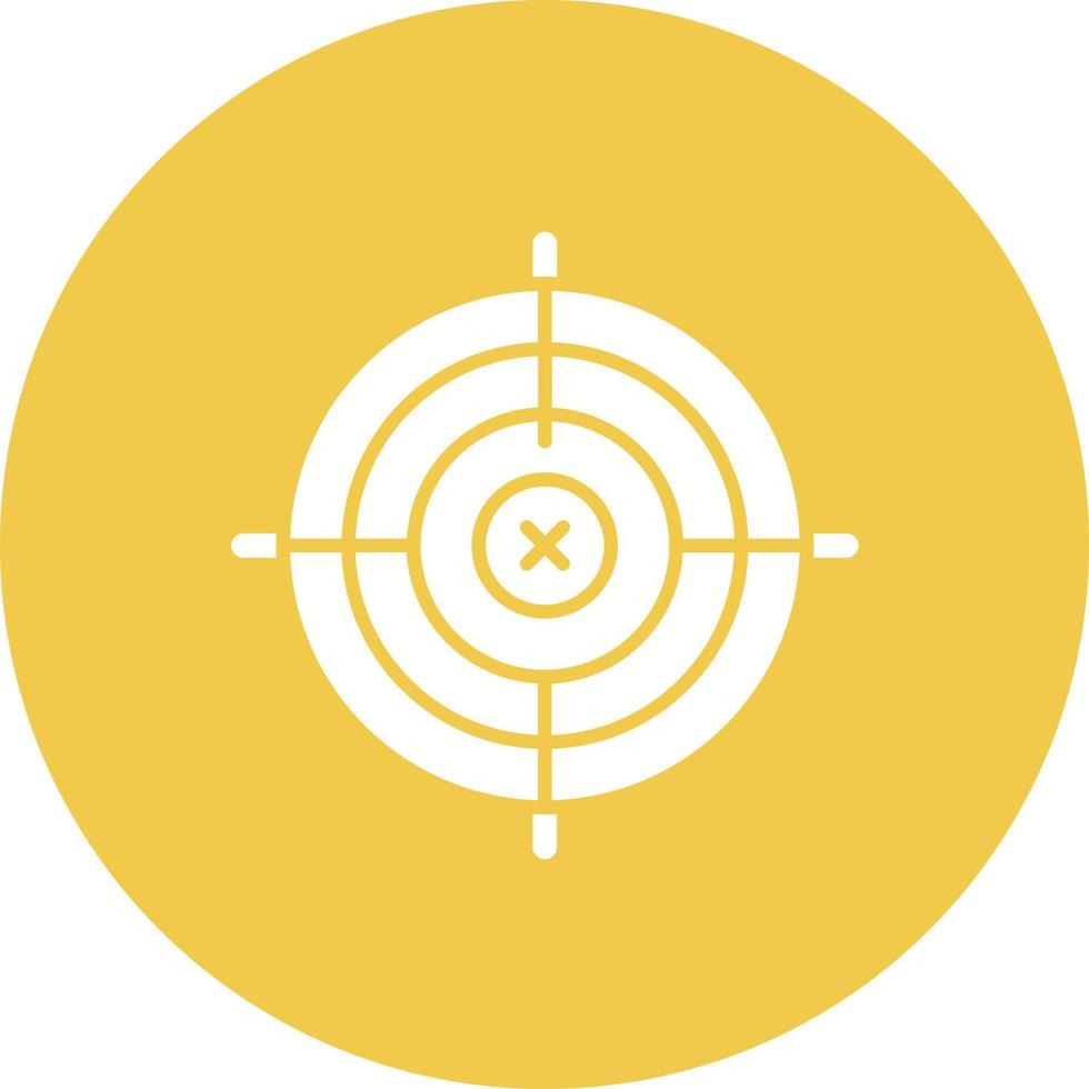 On Target Glyph Circle Icon vector