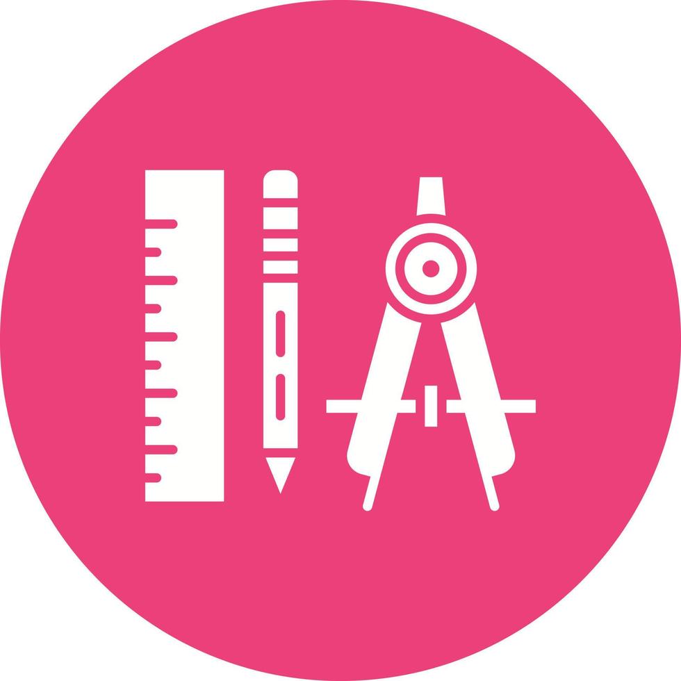 Geometry Tools Glyph Circle Icon vector