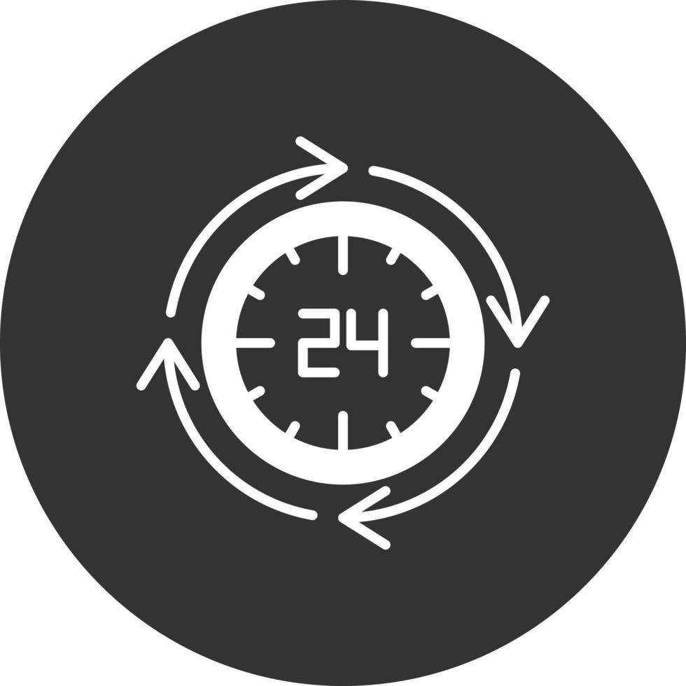 24 Hours Creative Icon Design vector