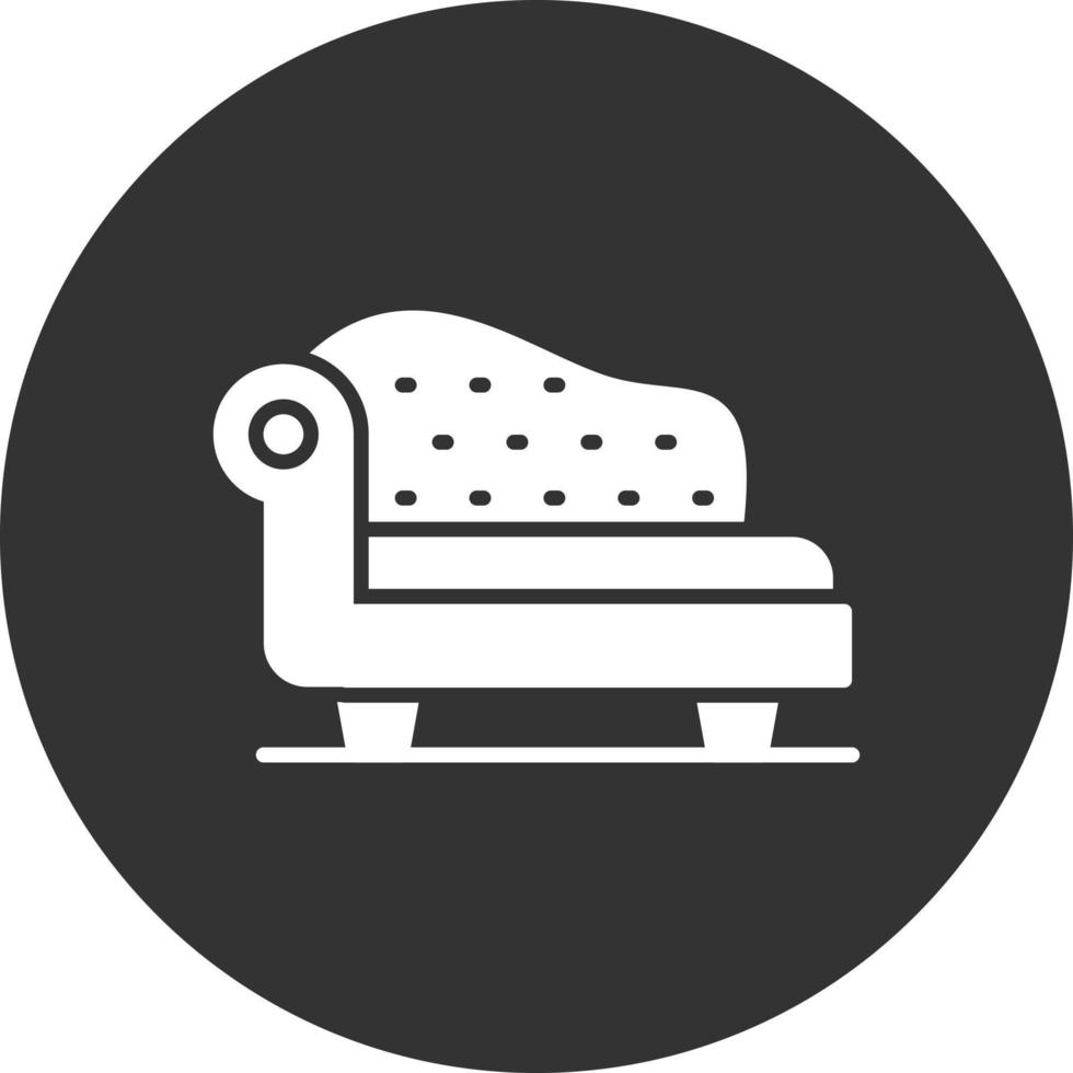 Chaise Longue Creative Icon Design vector