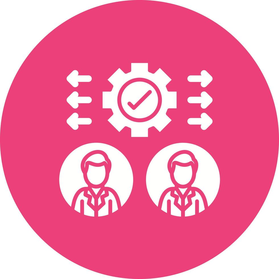 Policy Deployment Glyph Circle Icon vector