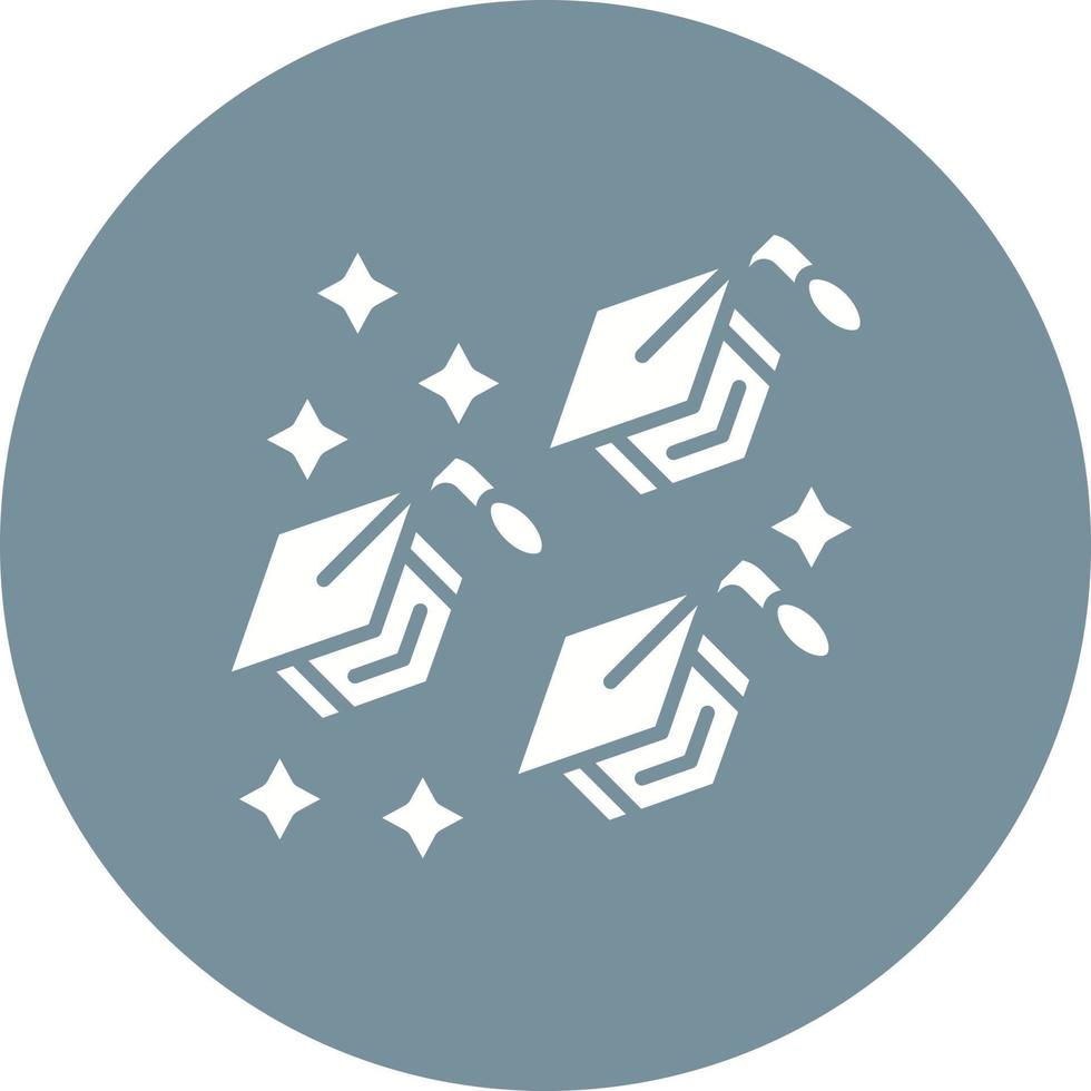 Graduates Glyph Circle Icon vector