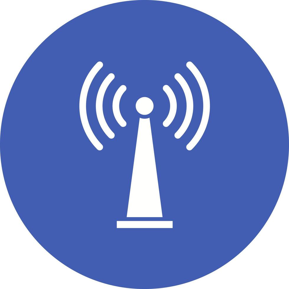 Wifi Tethering Glyph Circle Icon vector