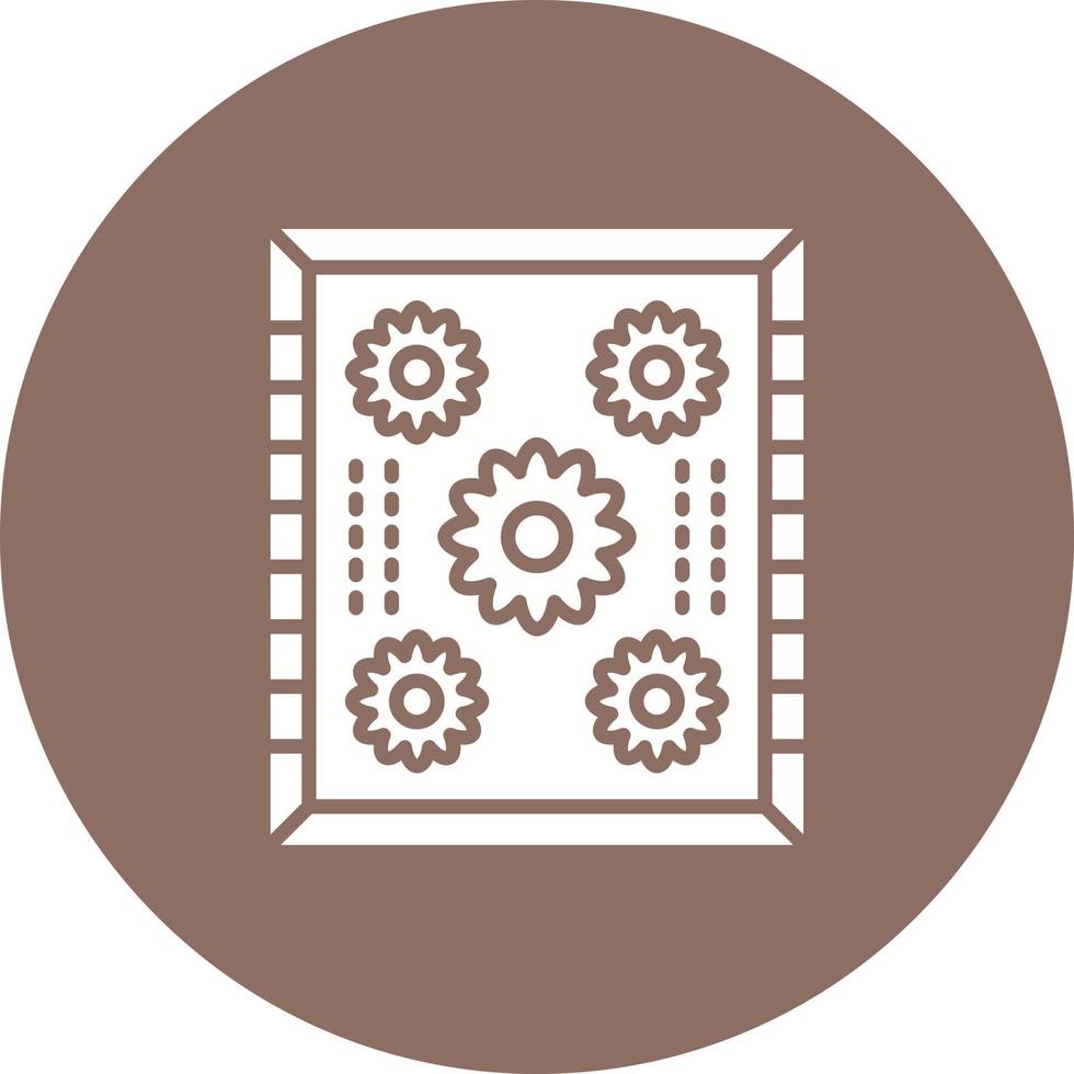 Carpet Glyph Circle Icon vector