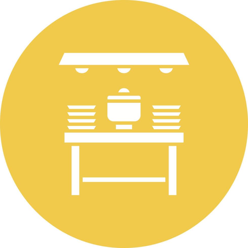 Buffet Glyph Circle Icon vector