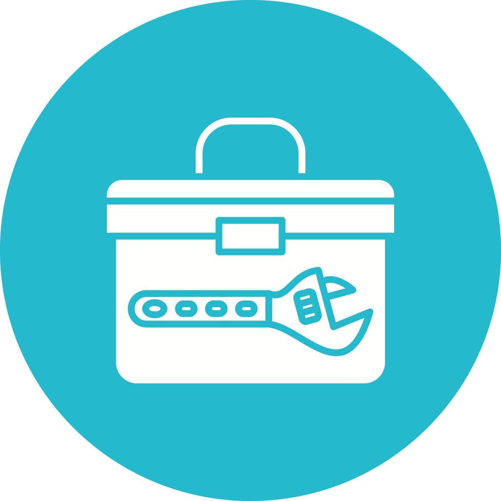 Tool Pouch Glyph Circle Icon vector