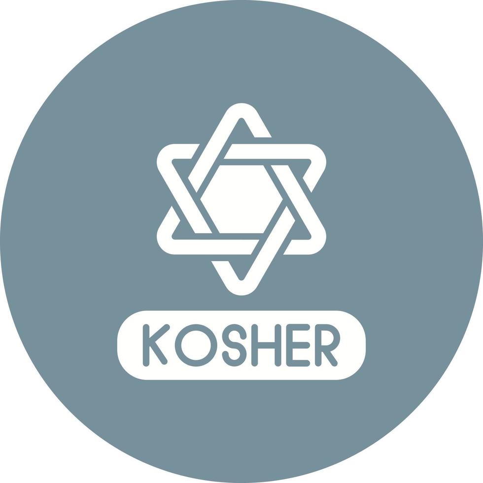 Kosher Glyph Circle Icon vector