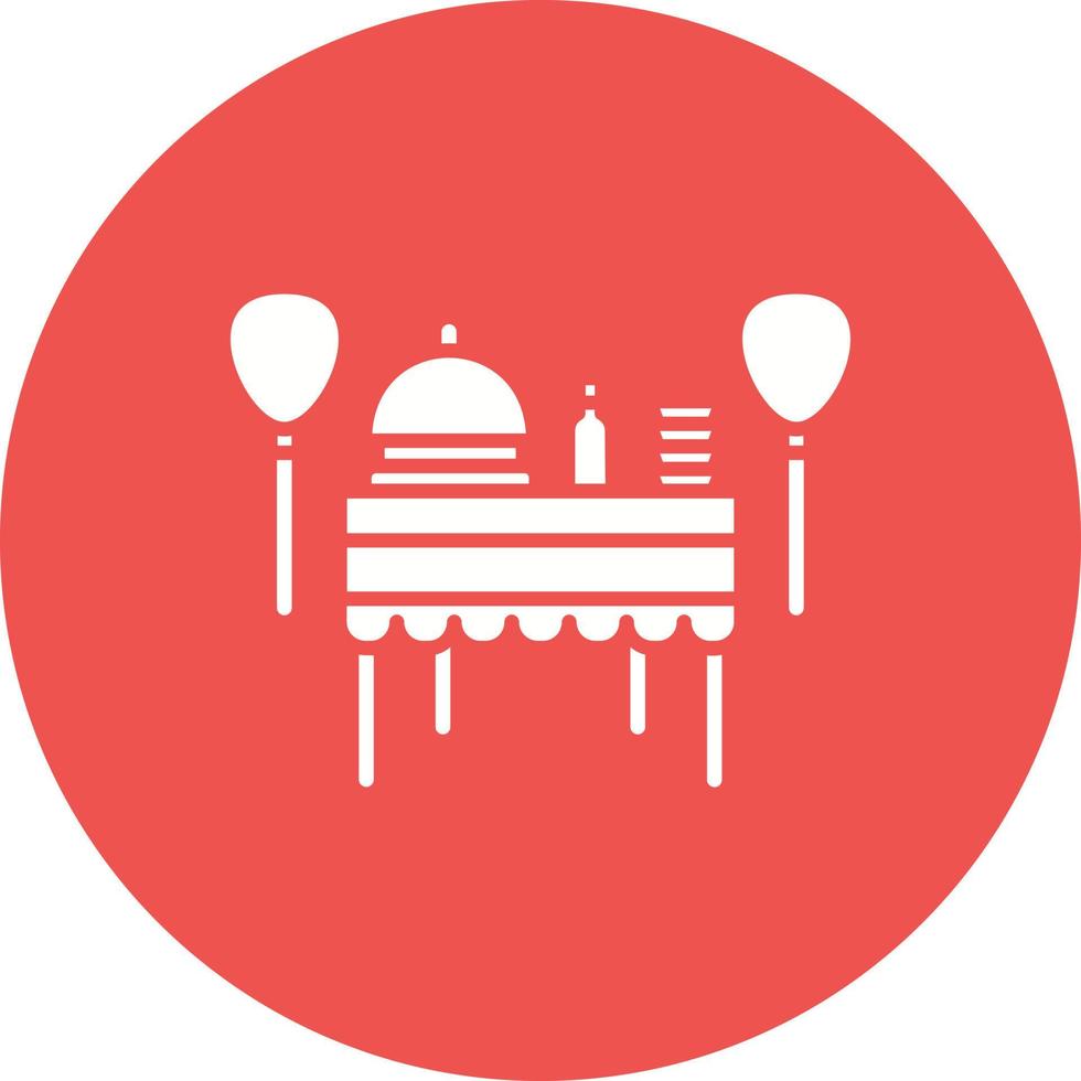 Social Event Catering Glyph Circle Icon vector