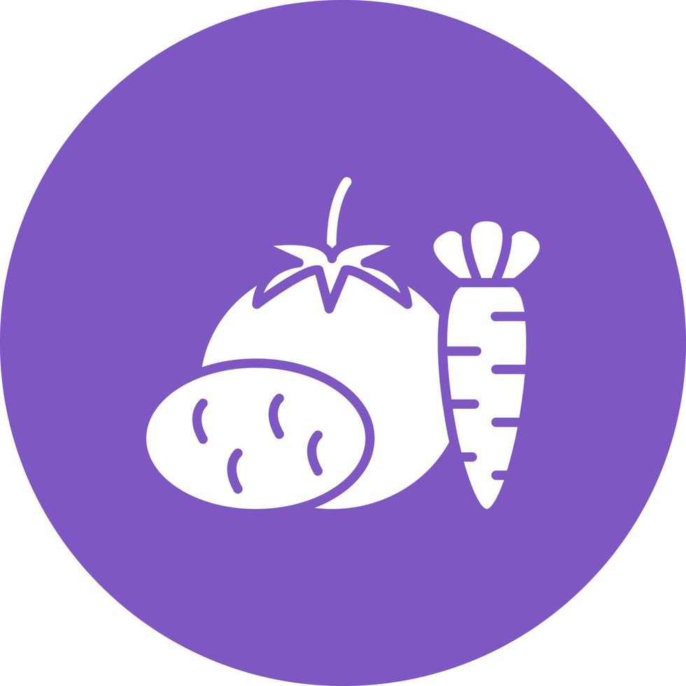 Vegetables Glyph Circle Icon vector