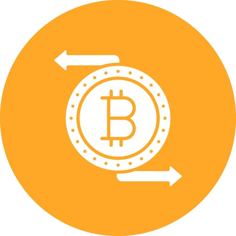 Crypto Exchange Glyph Circle Icon vector