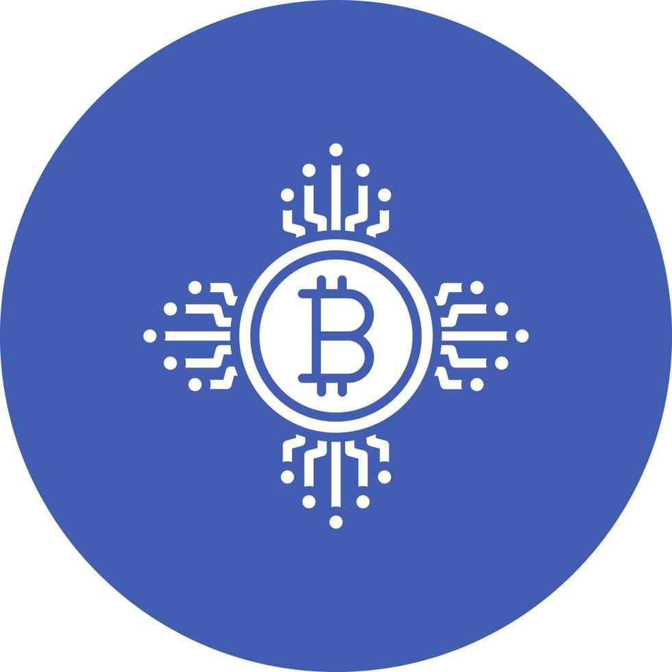 Cryptocurrency Glyph Circle Icon vector