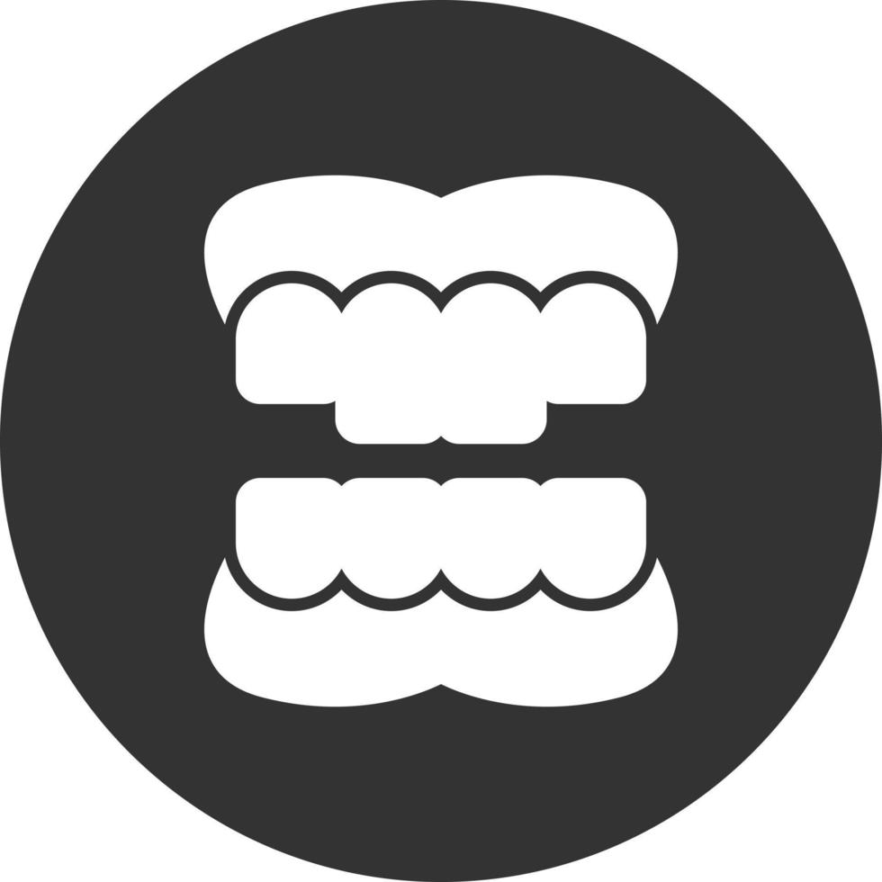 diseño de icono creativo de dentadura postiza vector