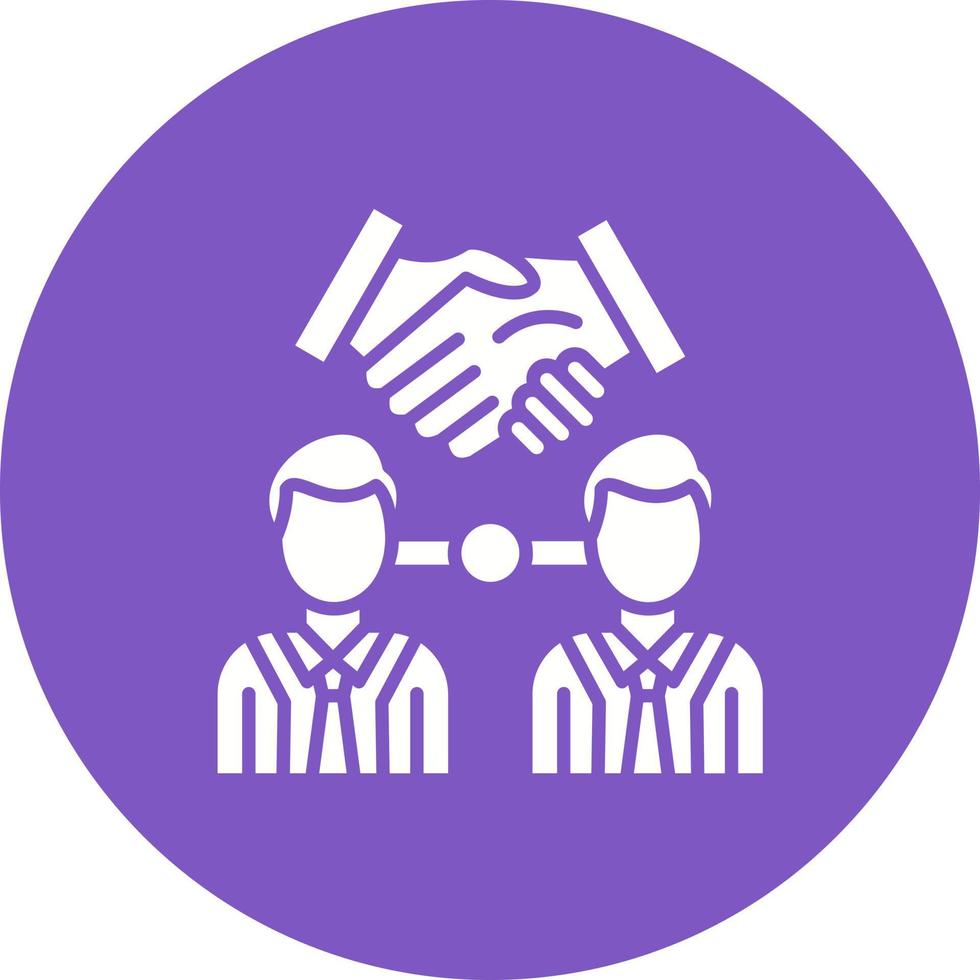 Teamwork Glyph Circle Icon vector
