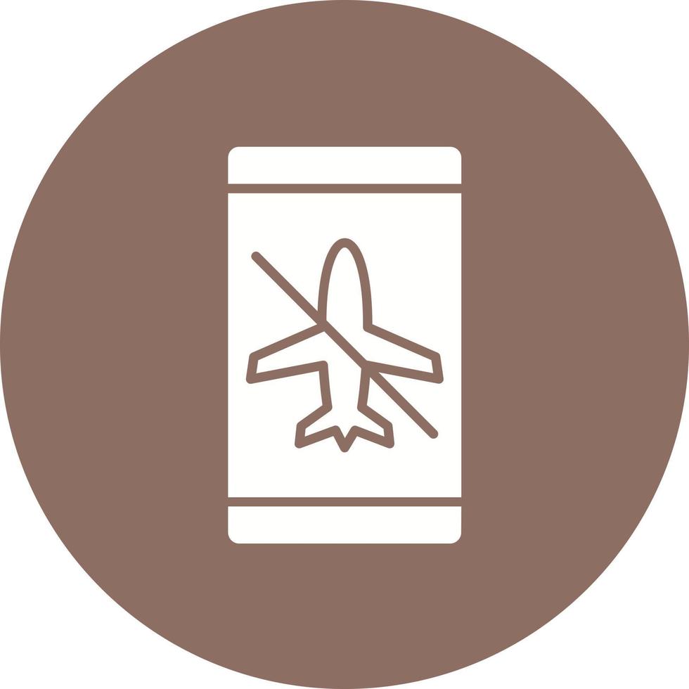 Airplane mode Inactive Glyph Circle Icon vector